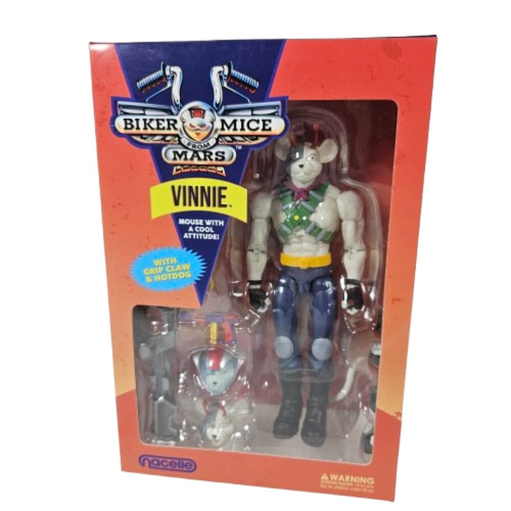Nacelle Biker Mice from Mars Vinnie with Grip Claw & Hotdog Action Figure